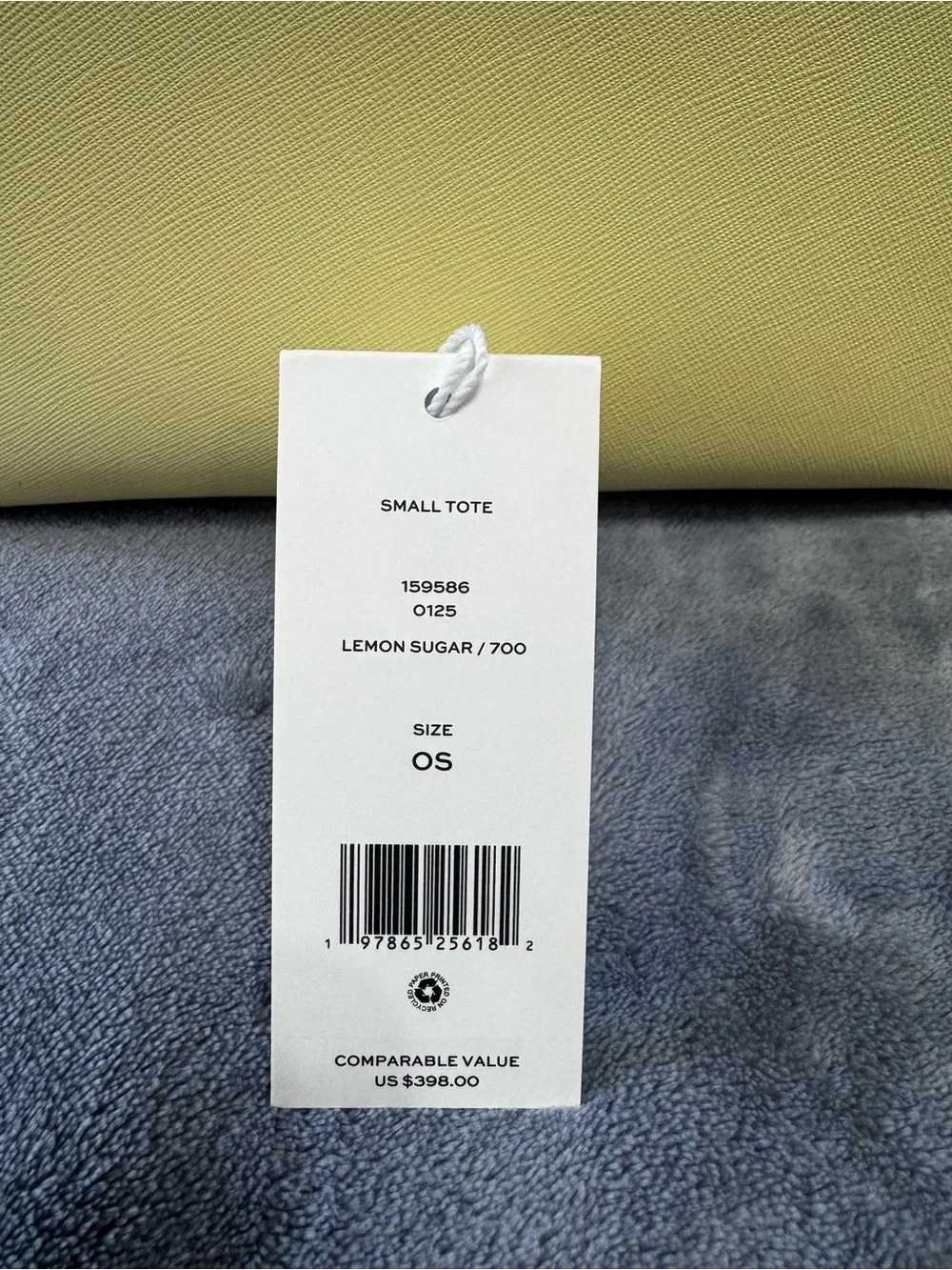 Tory Burch Lemon Yellow Leather Tote